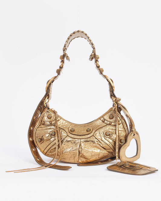 Balenciaga Gold Metallic XS Le Cagole Shoulder Bag