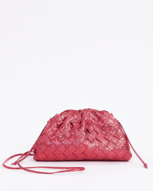 Bottega Veneta Mini sac pochette rose métallisé
