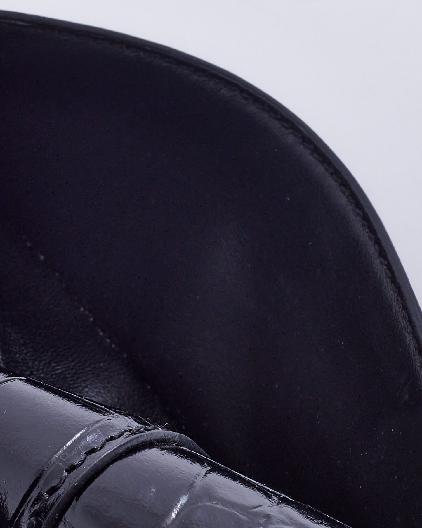 Balenciaga Black Croc Embossed Hourglass Chain Bag