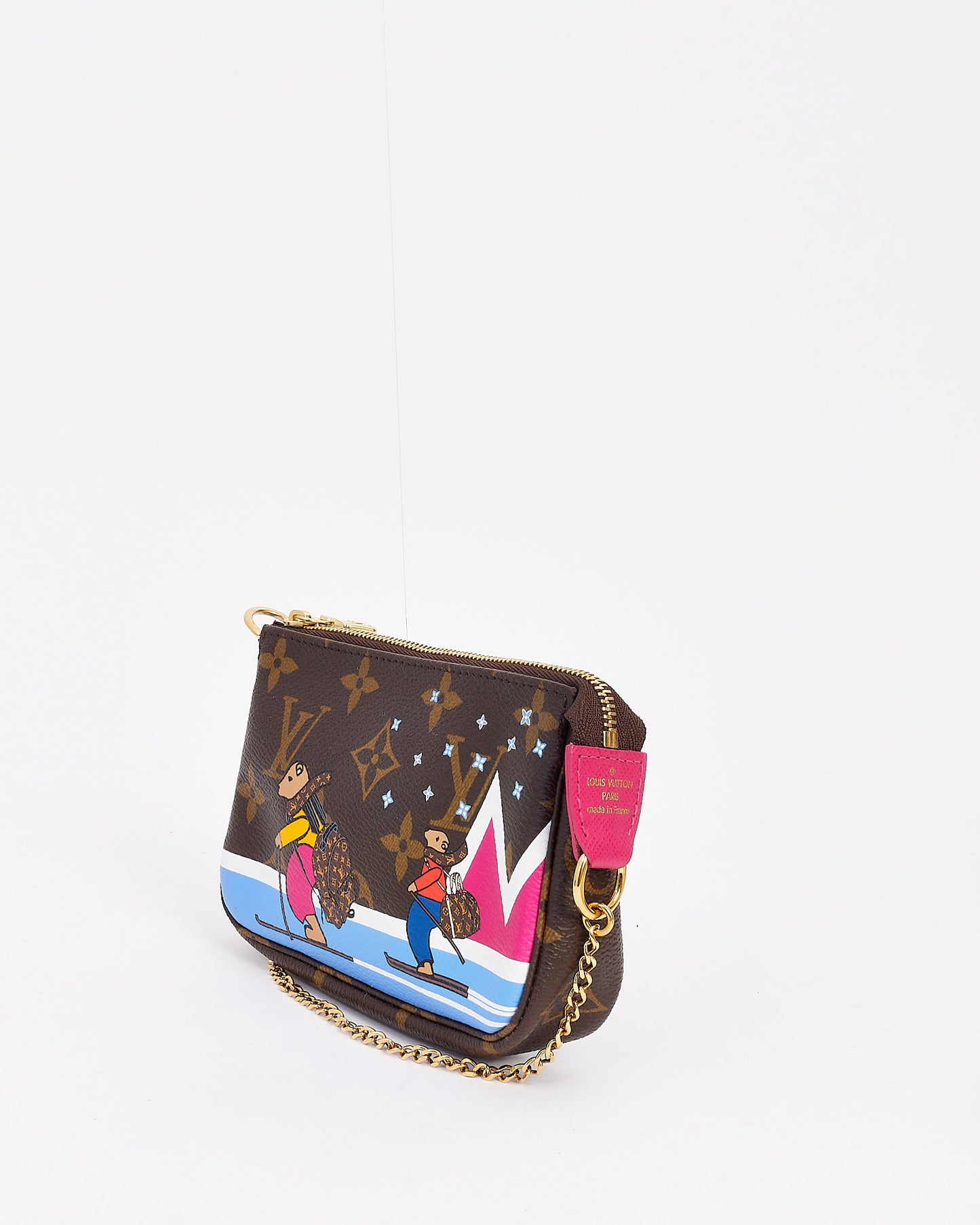 Louis Vuitton Monogram Canvas Christmas Bear Mini Pochette Accessoires