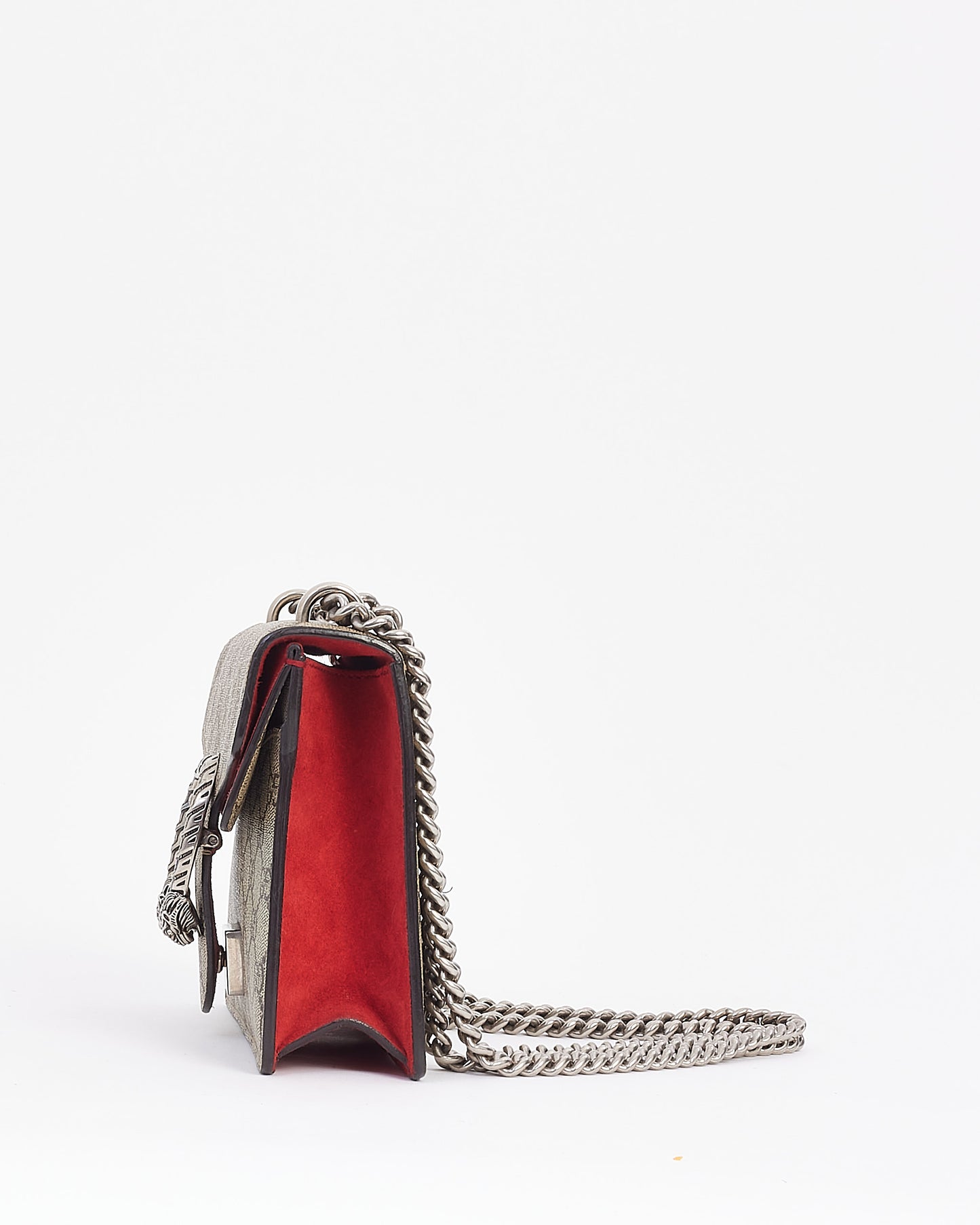 Gucci Beige/Red GG Mini Coated Canvas Dionysus Chain Bag