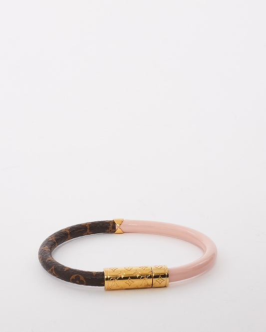 Louis Vuitton Monogram & Pink Canvas Daily Confidential Bracelet - Size 17