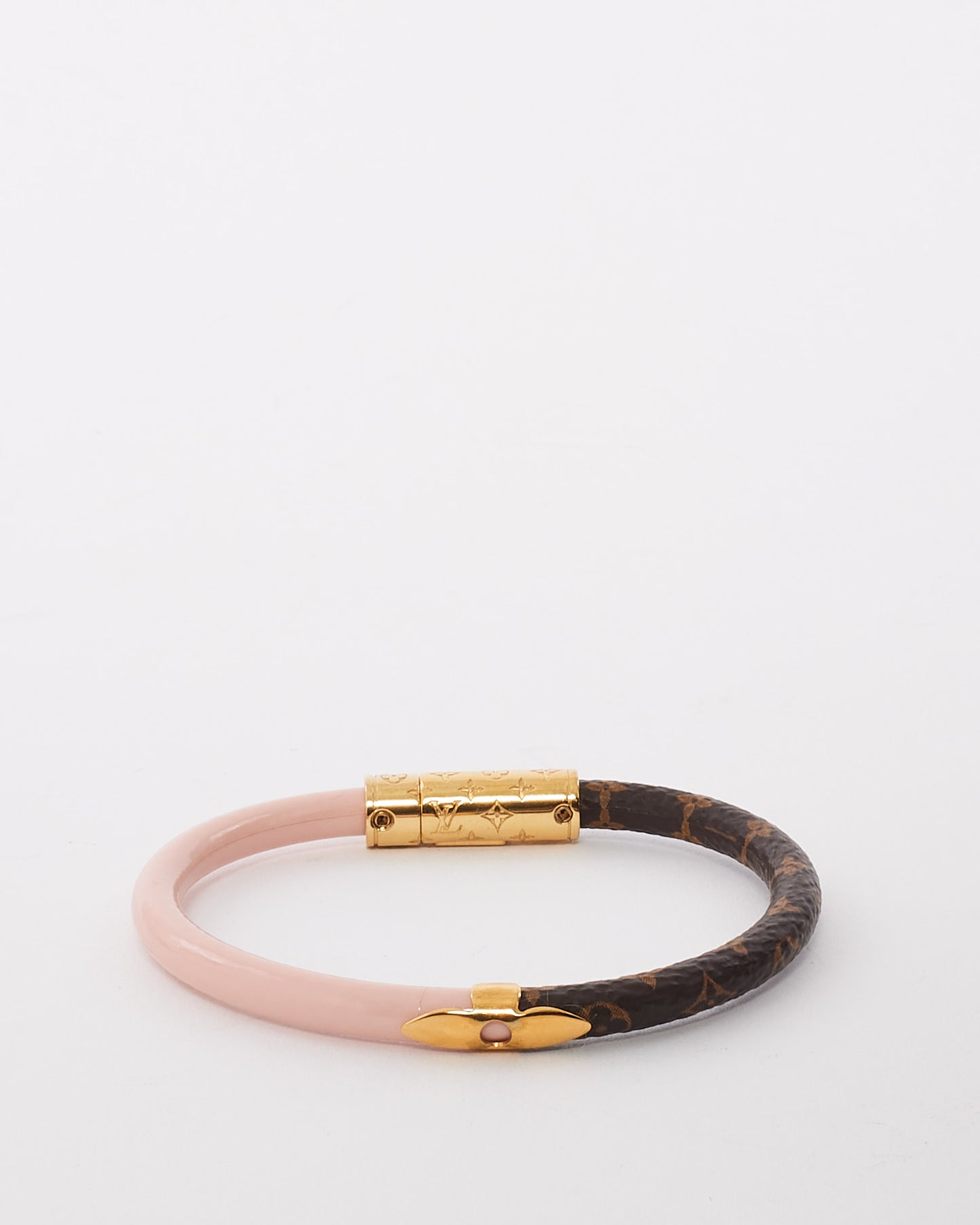 Louis Vuitton Monogram & Pink Canvas Daily Confidential Bracelet - Size 17