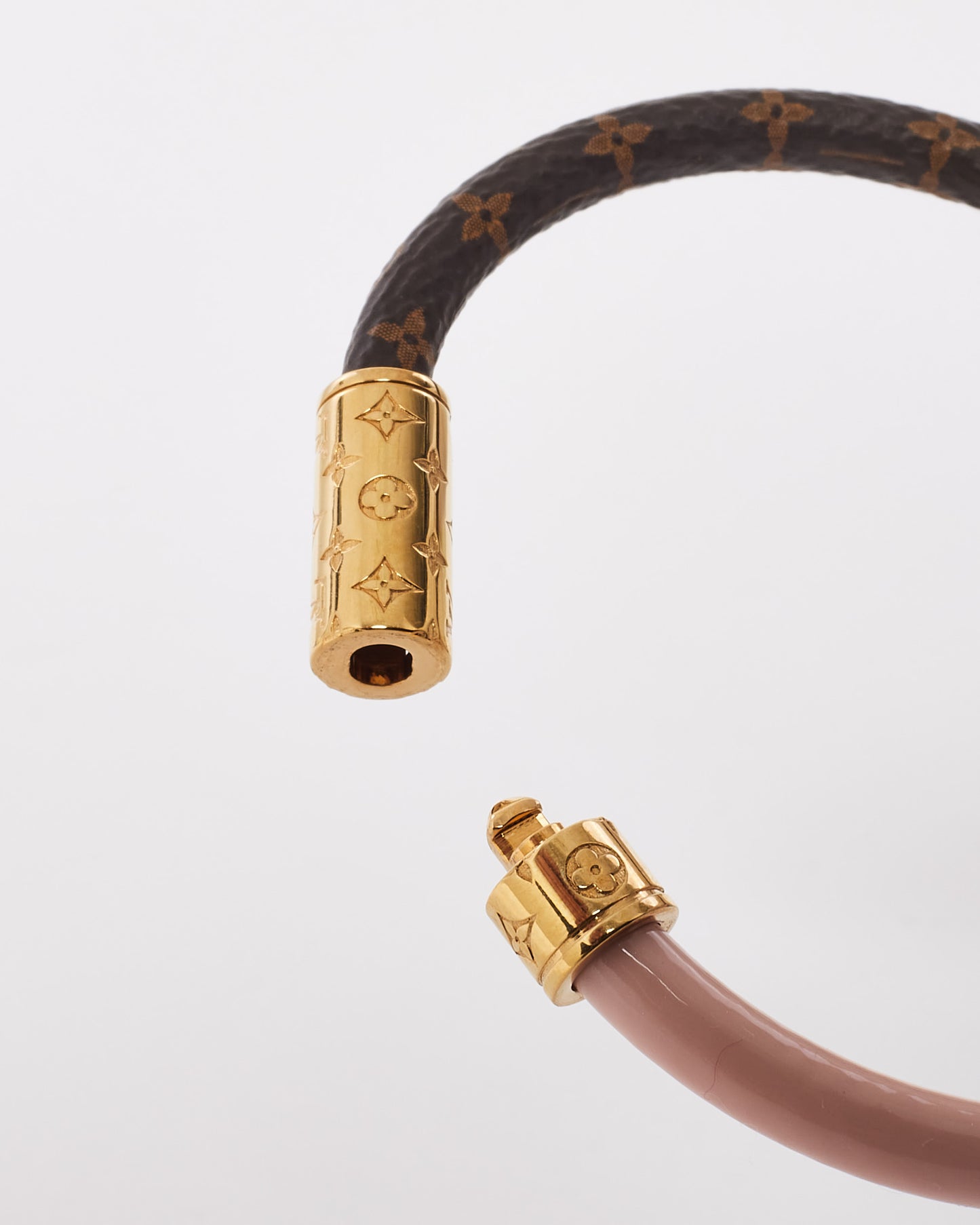 Louis Vuitton Monogram & Pink Canvas Daily Confidential Bracelet - Size 17