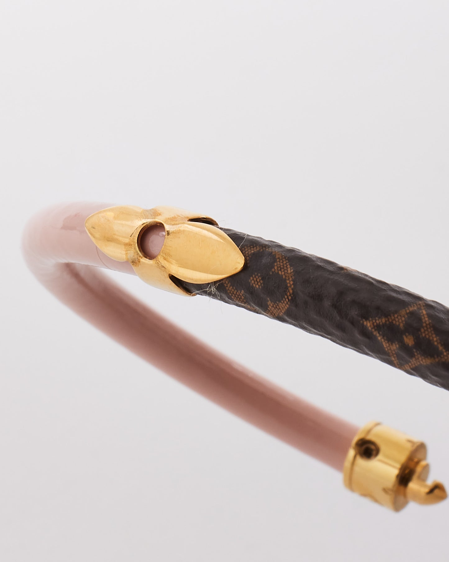 Louis Vuitton Monogram & Pink Canvas Daily Confidential Bracelet - Size 17