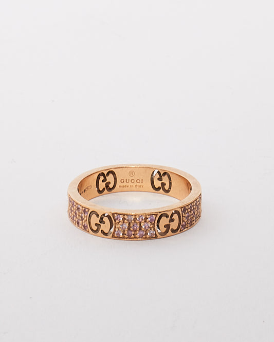Gucci 18K Rose Gold Pink Diamond Icon Stardust Band - 5.5
