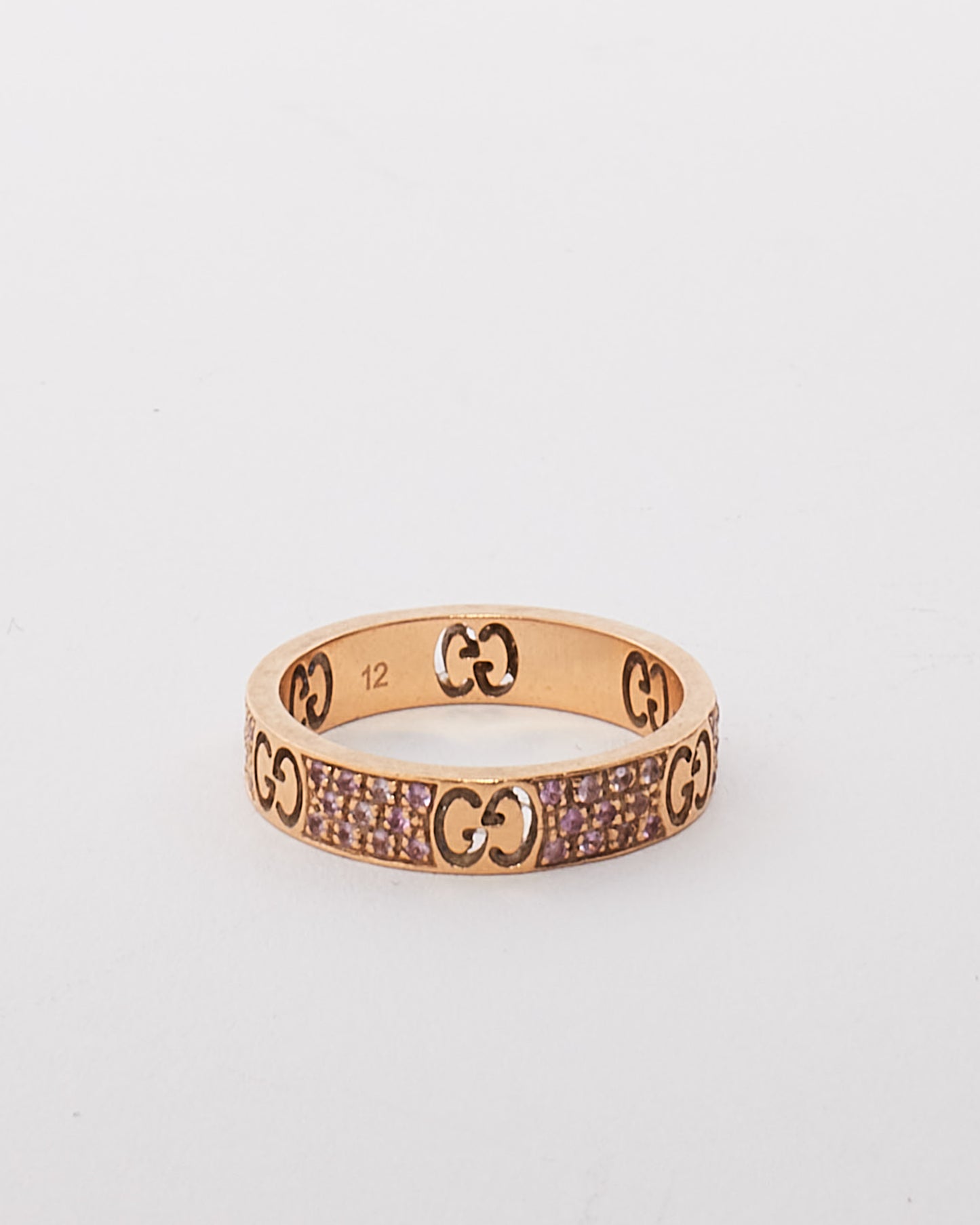 Gucci 18K Rose Gold Pink Diamond Icon Stardust Band - 5.5