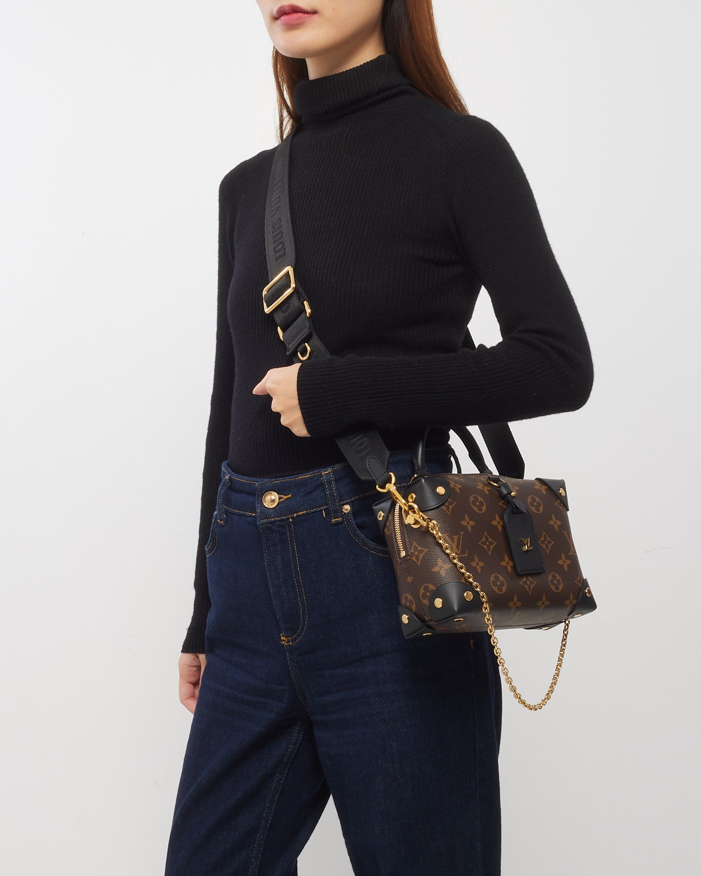 Louis Vuitton Monogram Canvas Petite Malle Souple Shoulder Bag