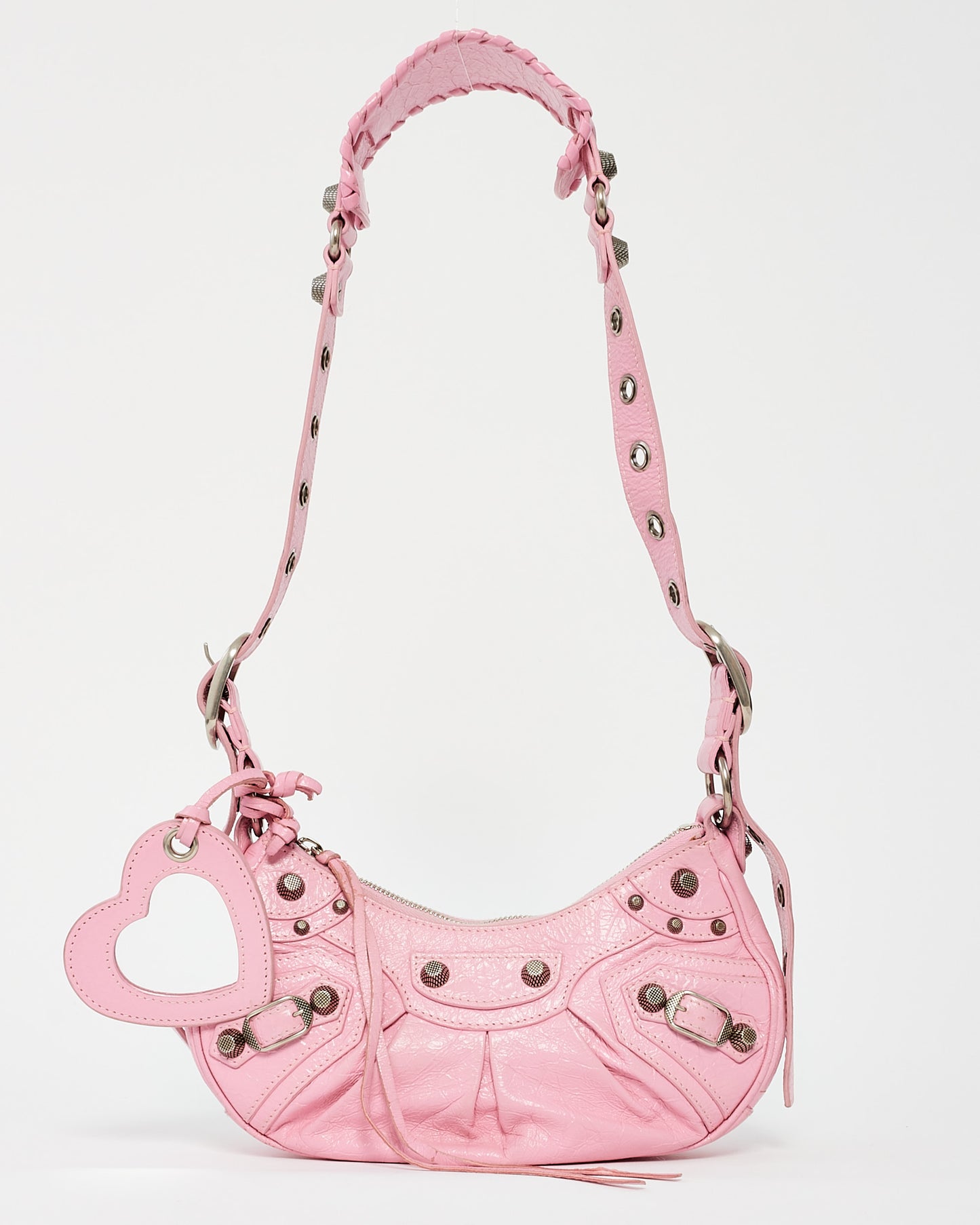 Balenciaga Pink Leather XS Le Cagole Shoulder Bag