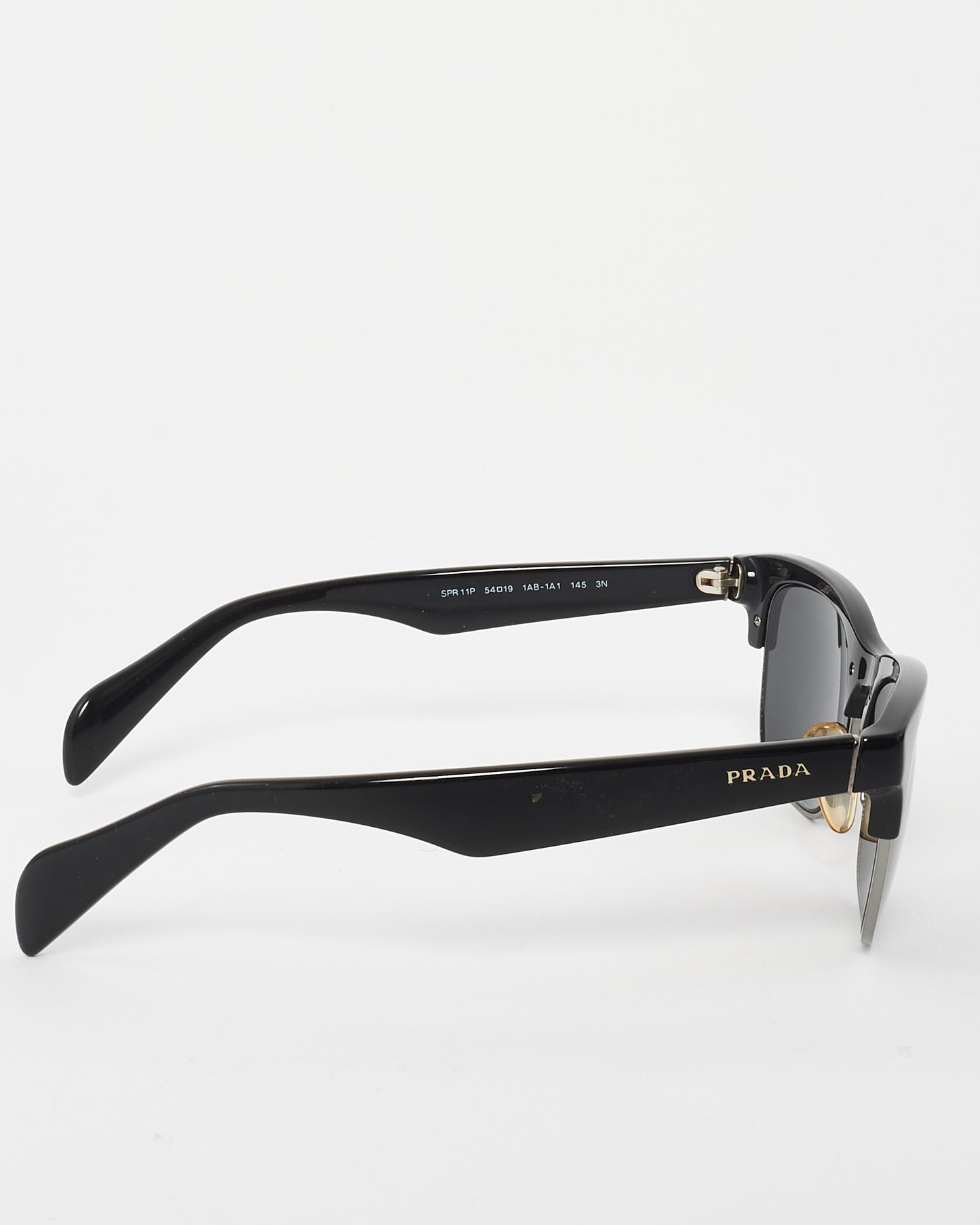 Prada Black Acetate Wayfarer Sunglasses SPR11P