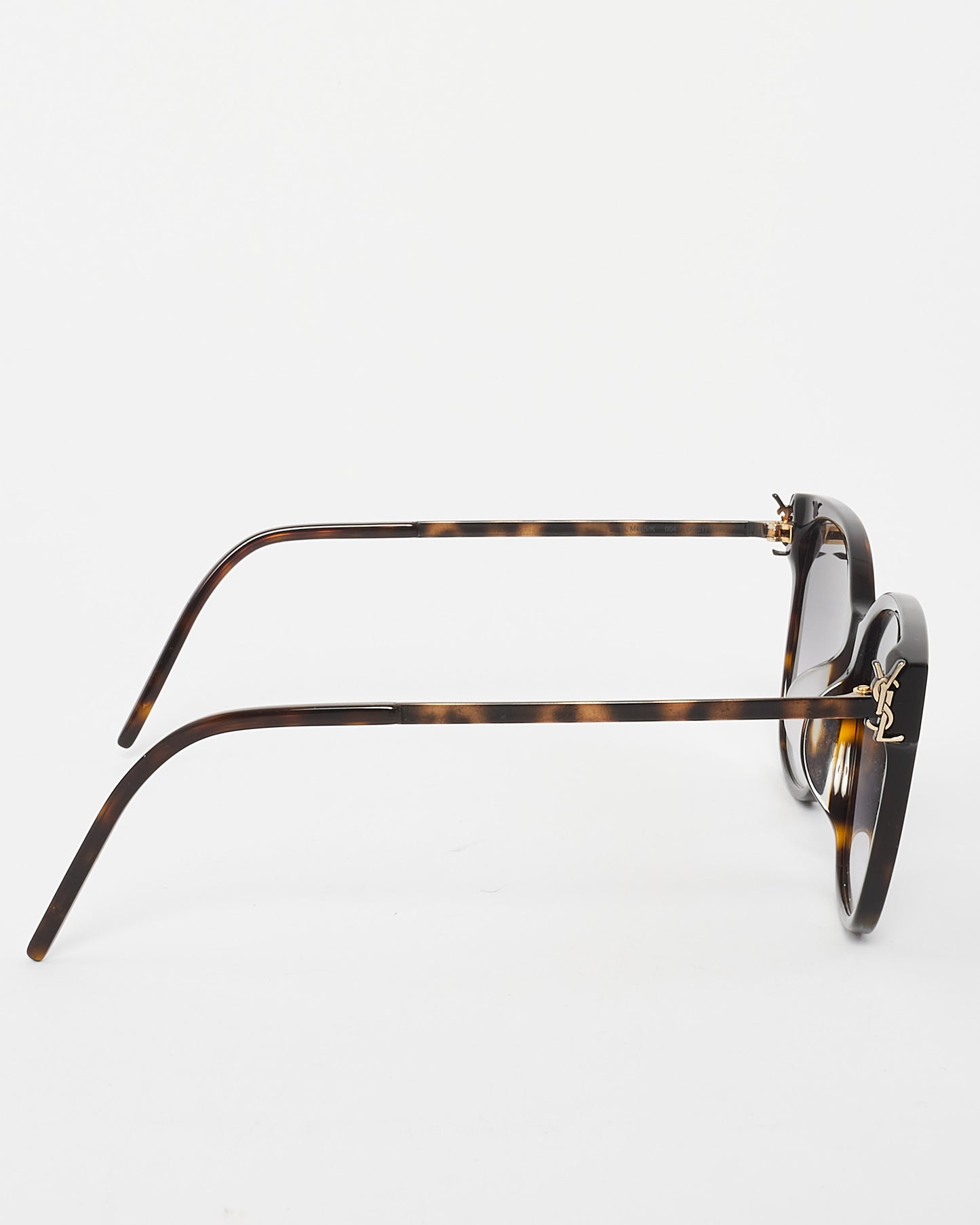 Saint Laurent Brown Tortoise Acetate Square Frame Sunglasses -SLM48SK