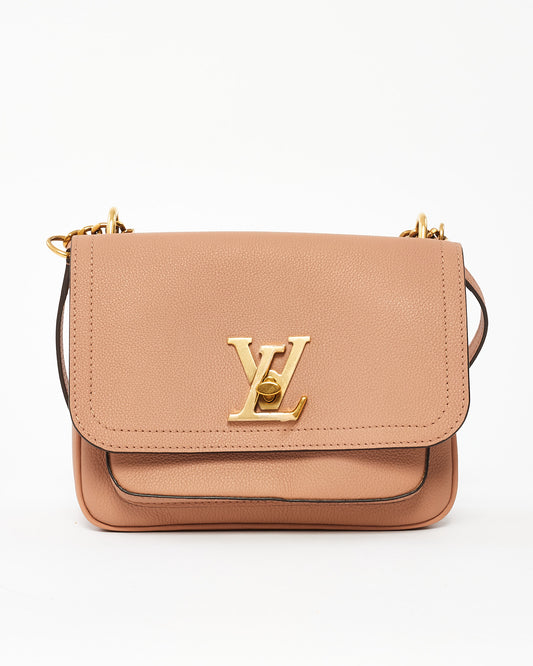 Louis Vuitton Sac Lockme Tender en cuir rose blush