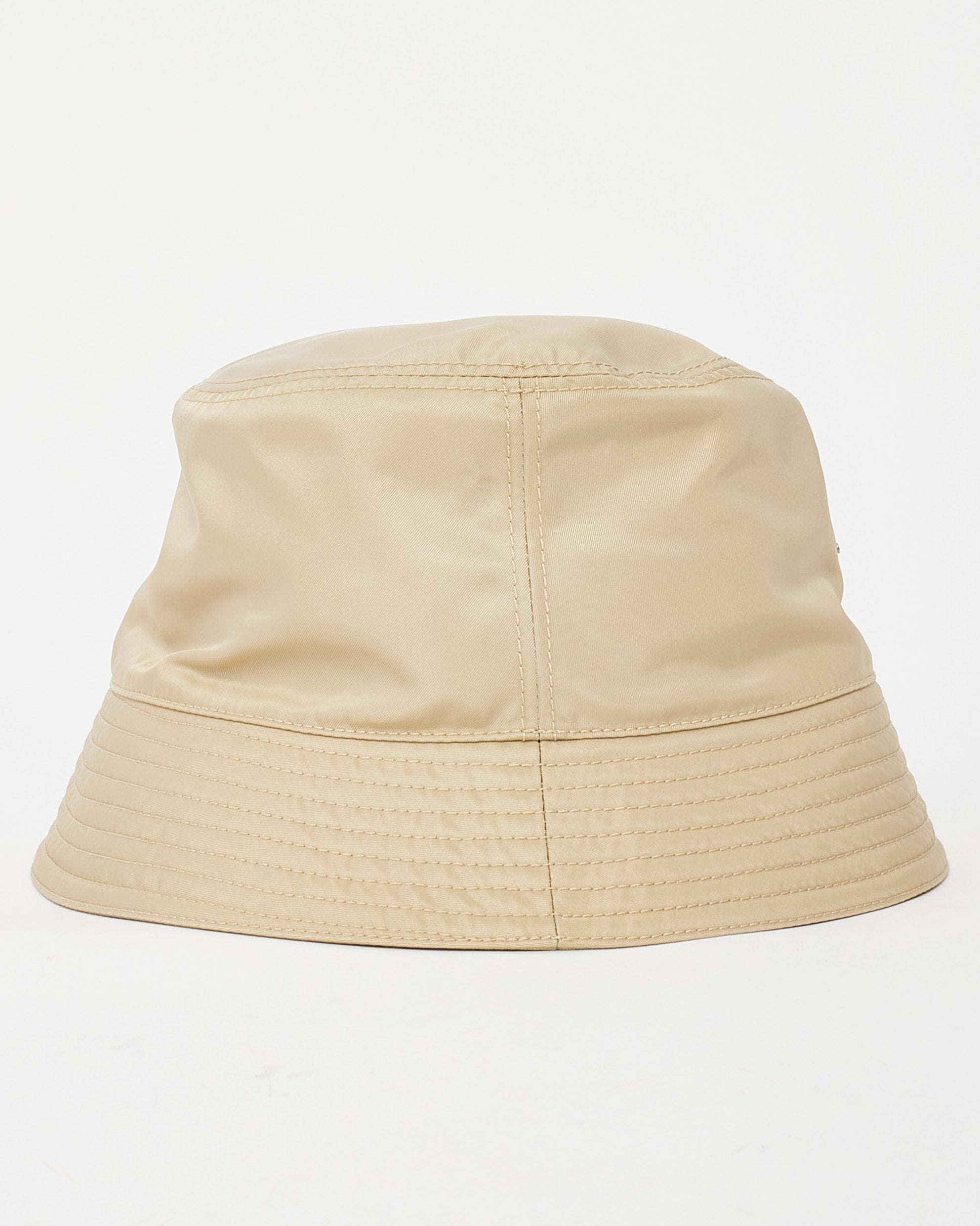 Explore a Prada Beige Nylon Bucket Hat - M - Authenticated Pre