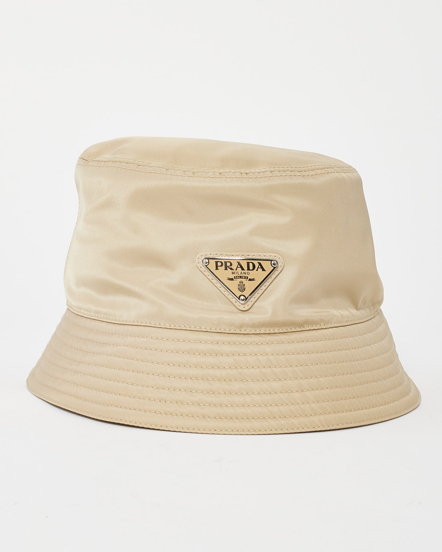 Chapeau Seau En Nylon Beige Prada - M