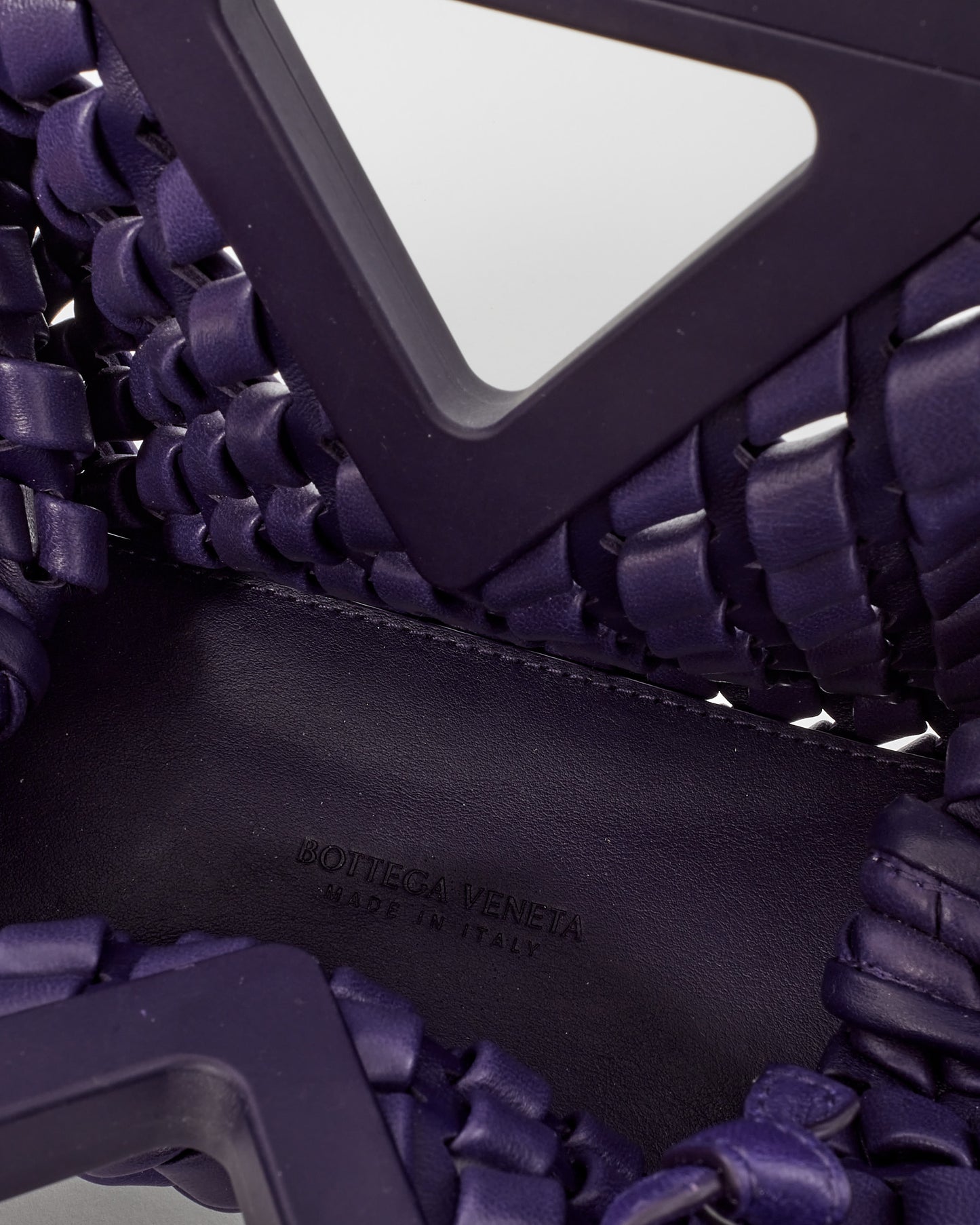 Bottega Veneta Purple Intrecciato Leather Mini Point Bag