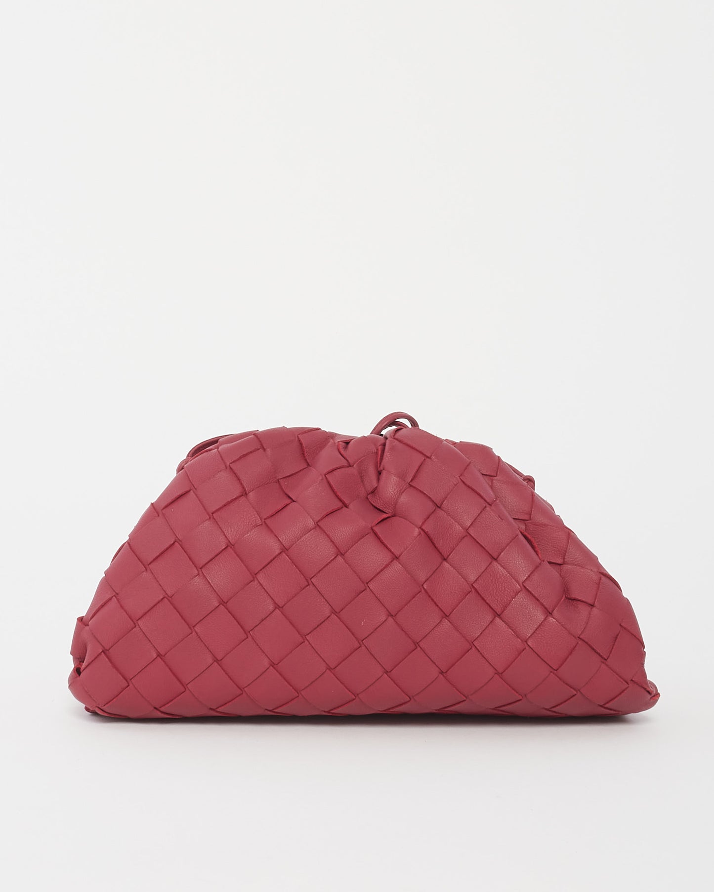 Bottega Veneta Sac bandoulière Mini Pouch Intrecciato Framboise