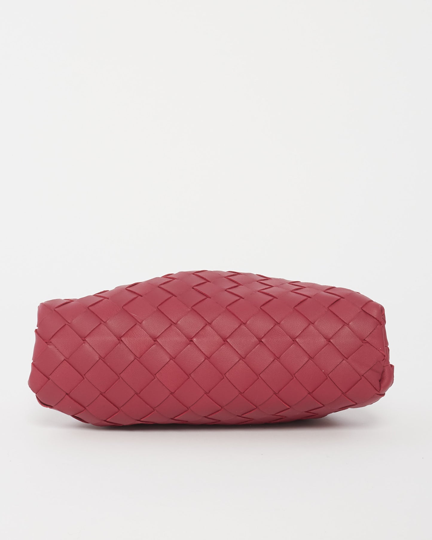 Bottega Veneta Sac bandoulière Mini Pouch Intrecciato Framboise