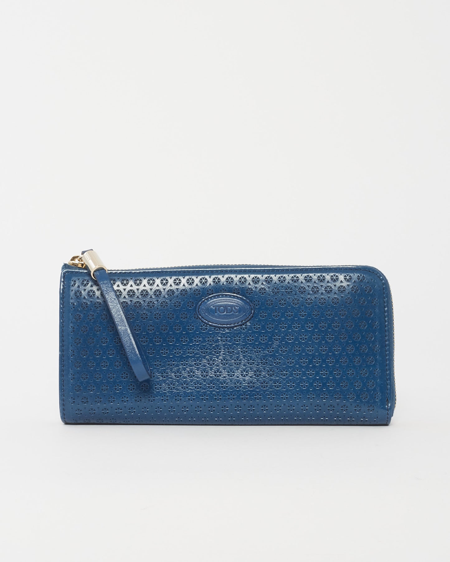 Tod's Blue Zip Long Wallet