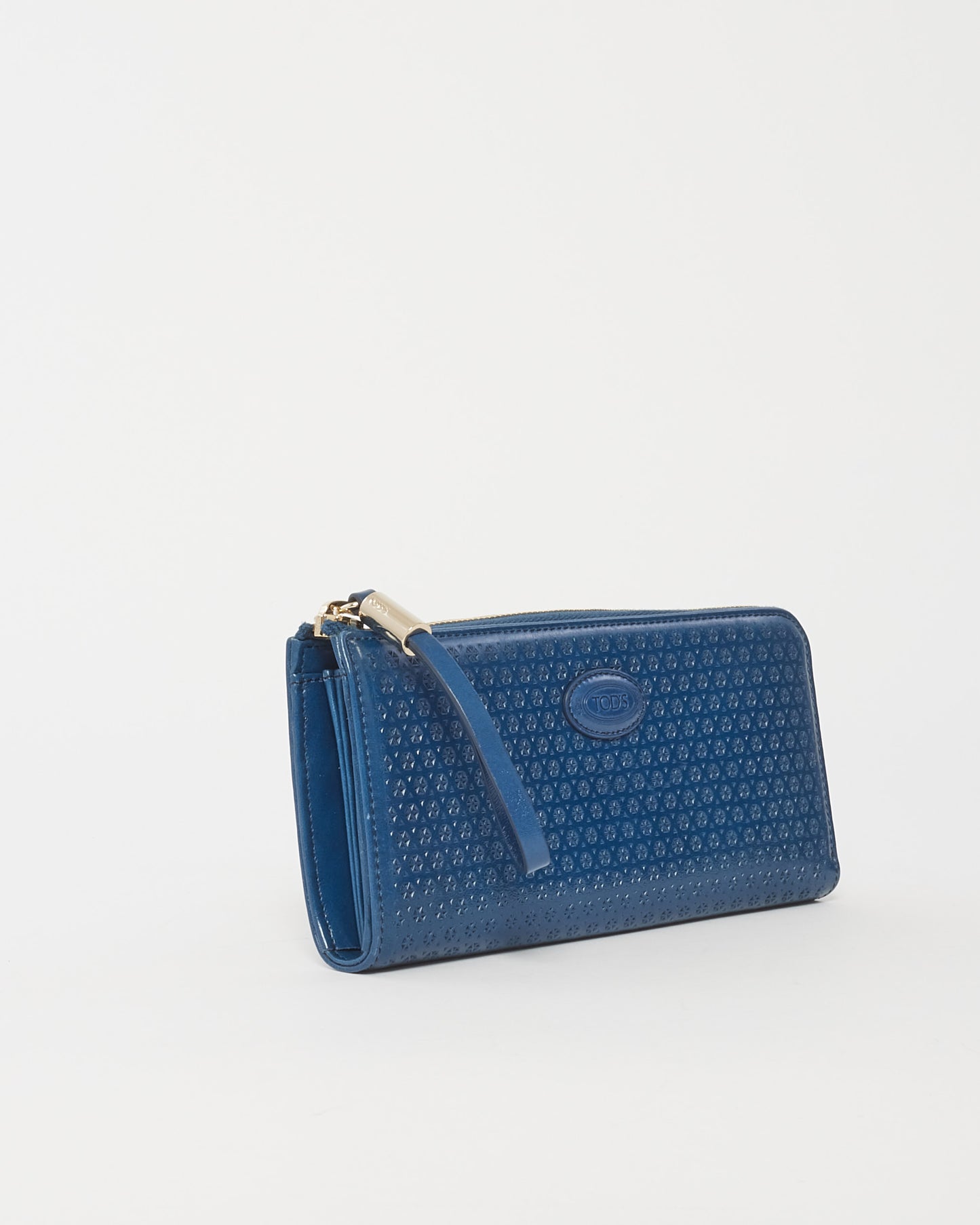 Tod's Blue Zip Long Wallet