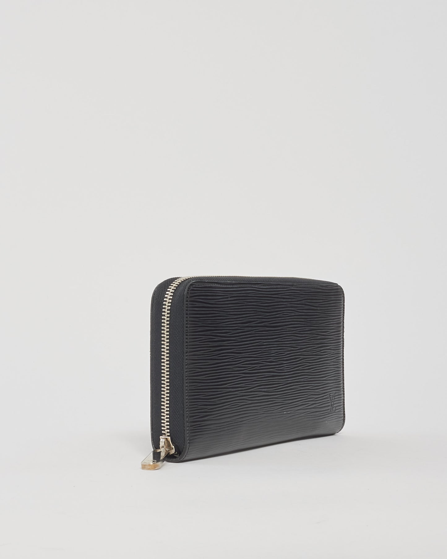 Portefeuille long zippé en cuir épi noir Louis Vuitton