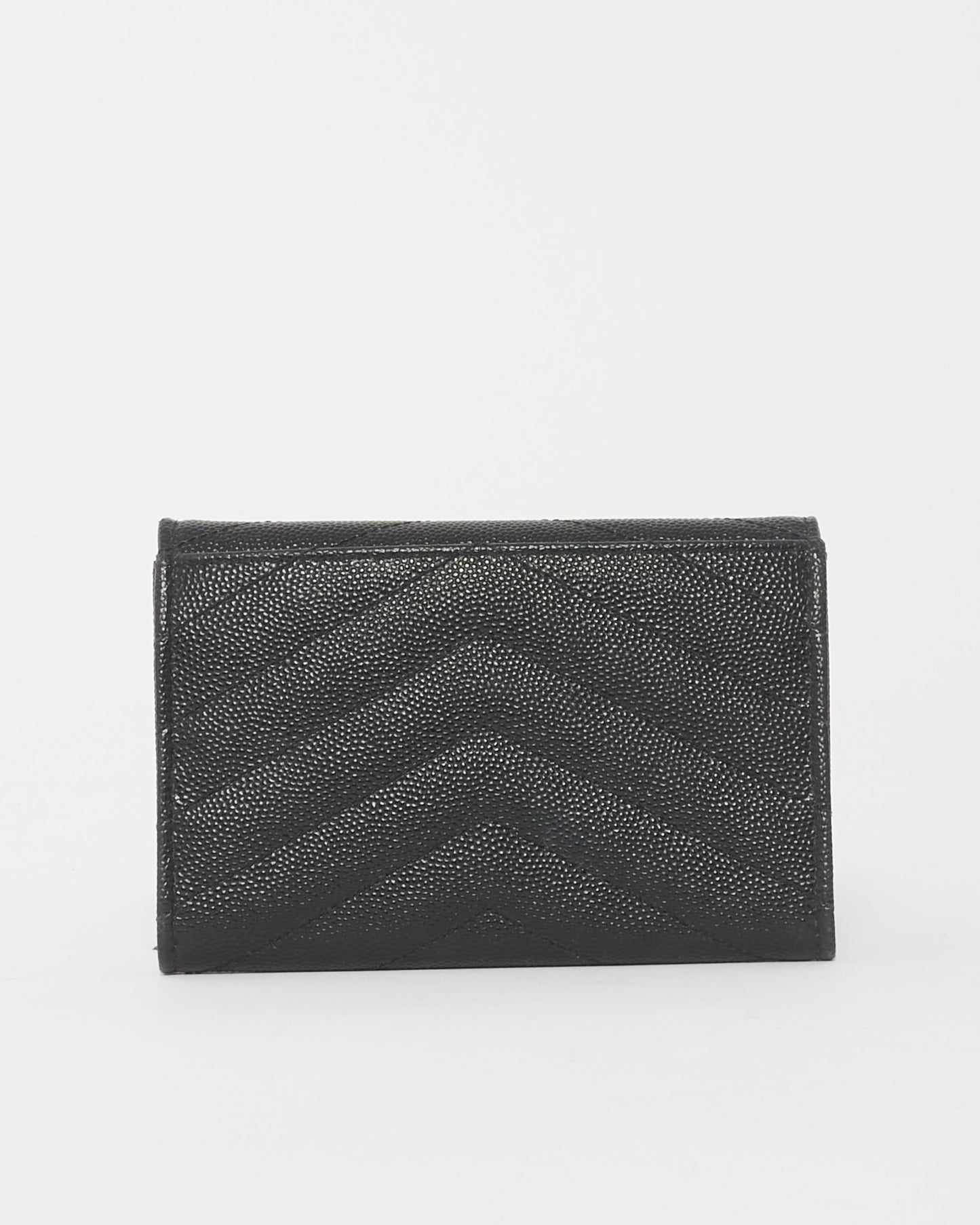 Saint Laurent Black Cassandre Small Envelope Wallet