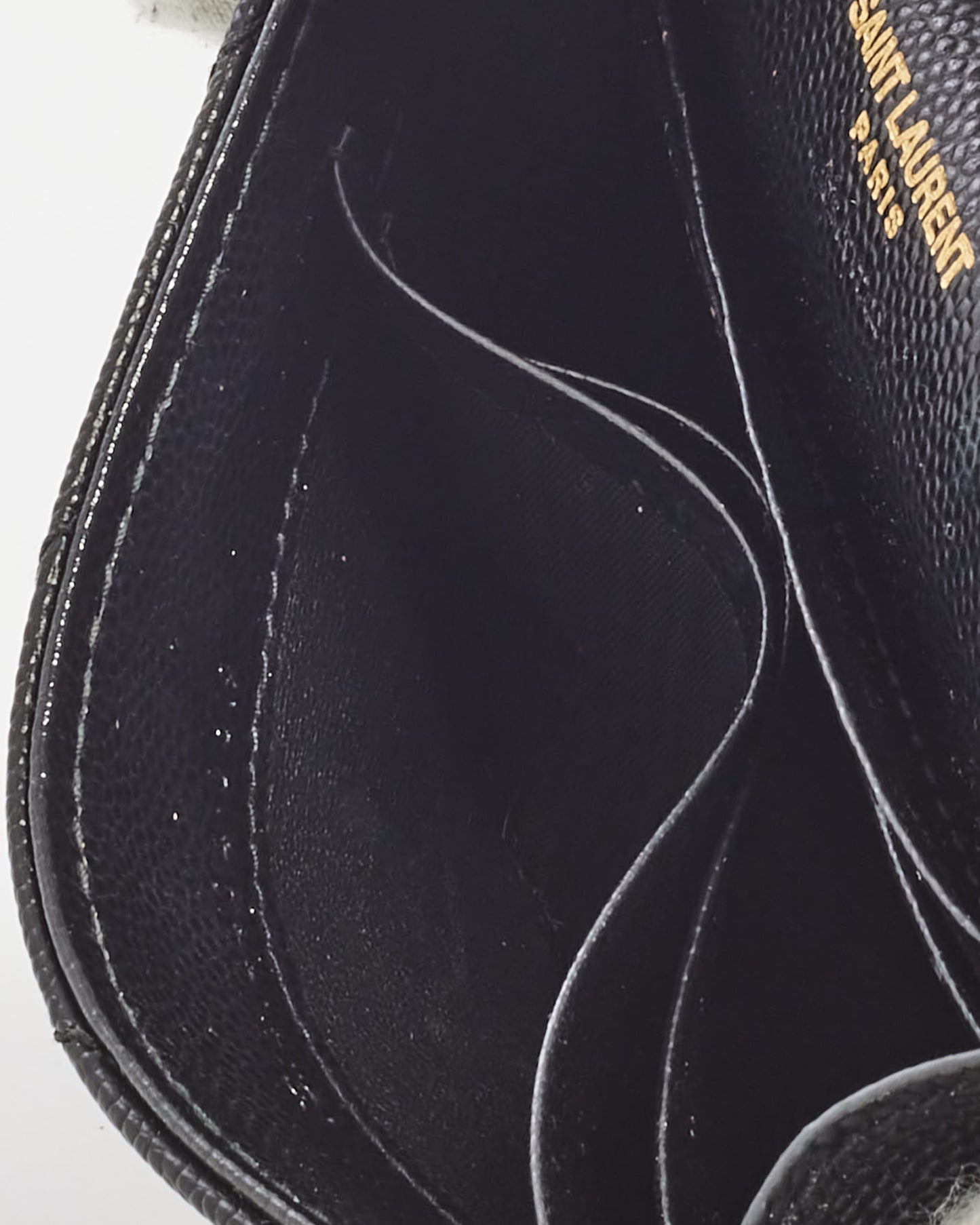 Saint Laurent Black Cassandre Small Envelope Wallet