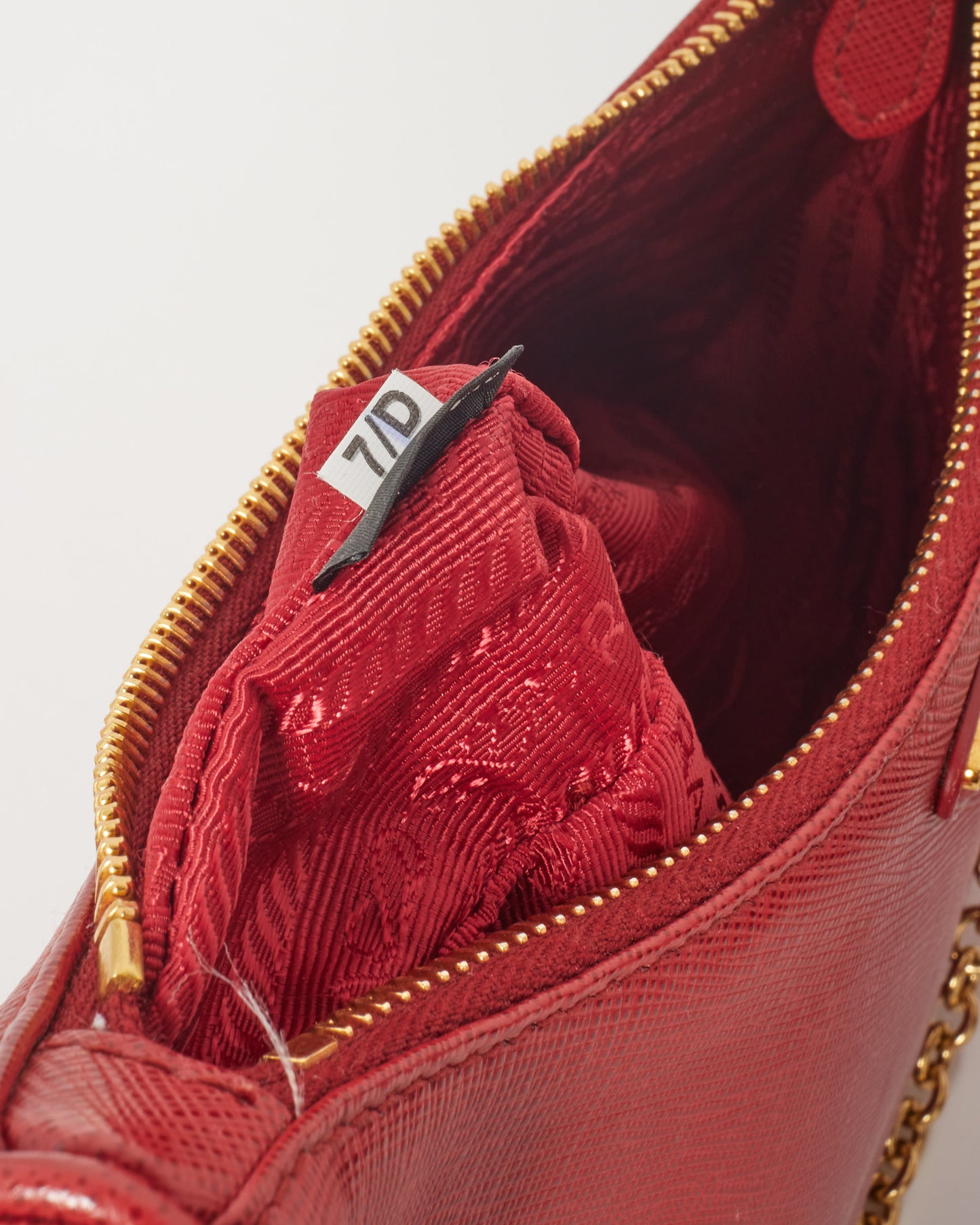 Prada Red Saffiano Leather Re-Edition 2005 Saffiano Bag