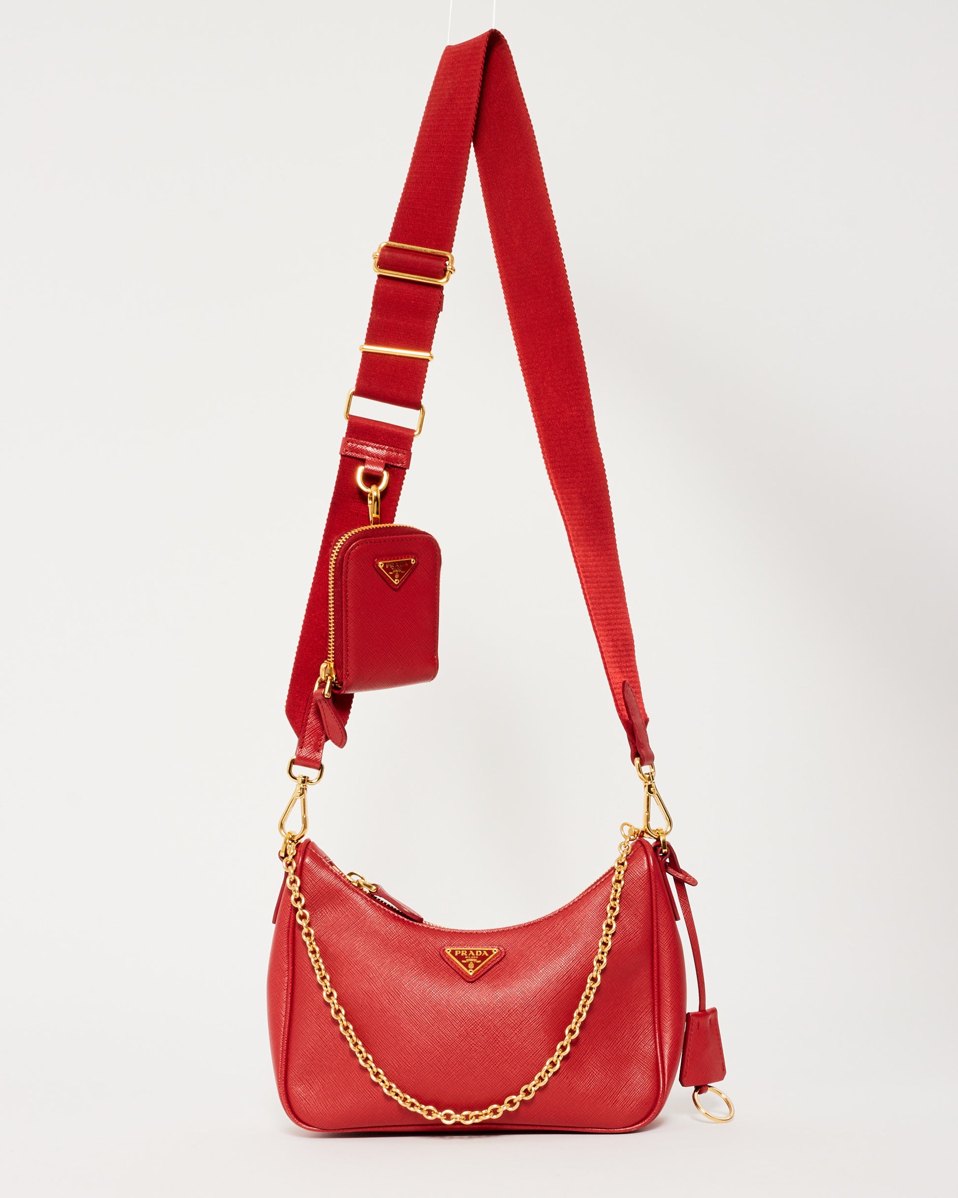 2005 Saffiano Leather Bag Prada Re Edition 2005 Red Red Prada Re
