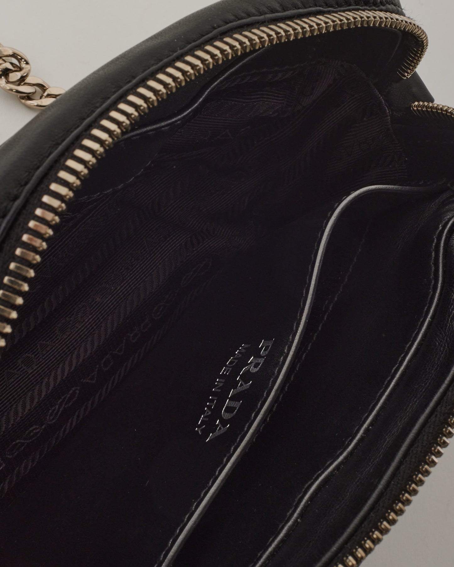Prada Black Calfskin Leather Diagramme Camera Bag