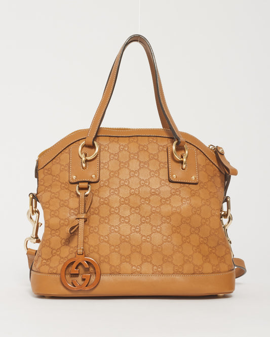Gucci Tan Leather Guccissima Shoulder Bag