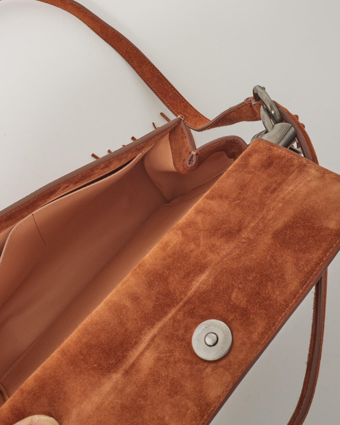 Roger Vivier Sac bandoulière à franges en daim camel