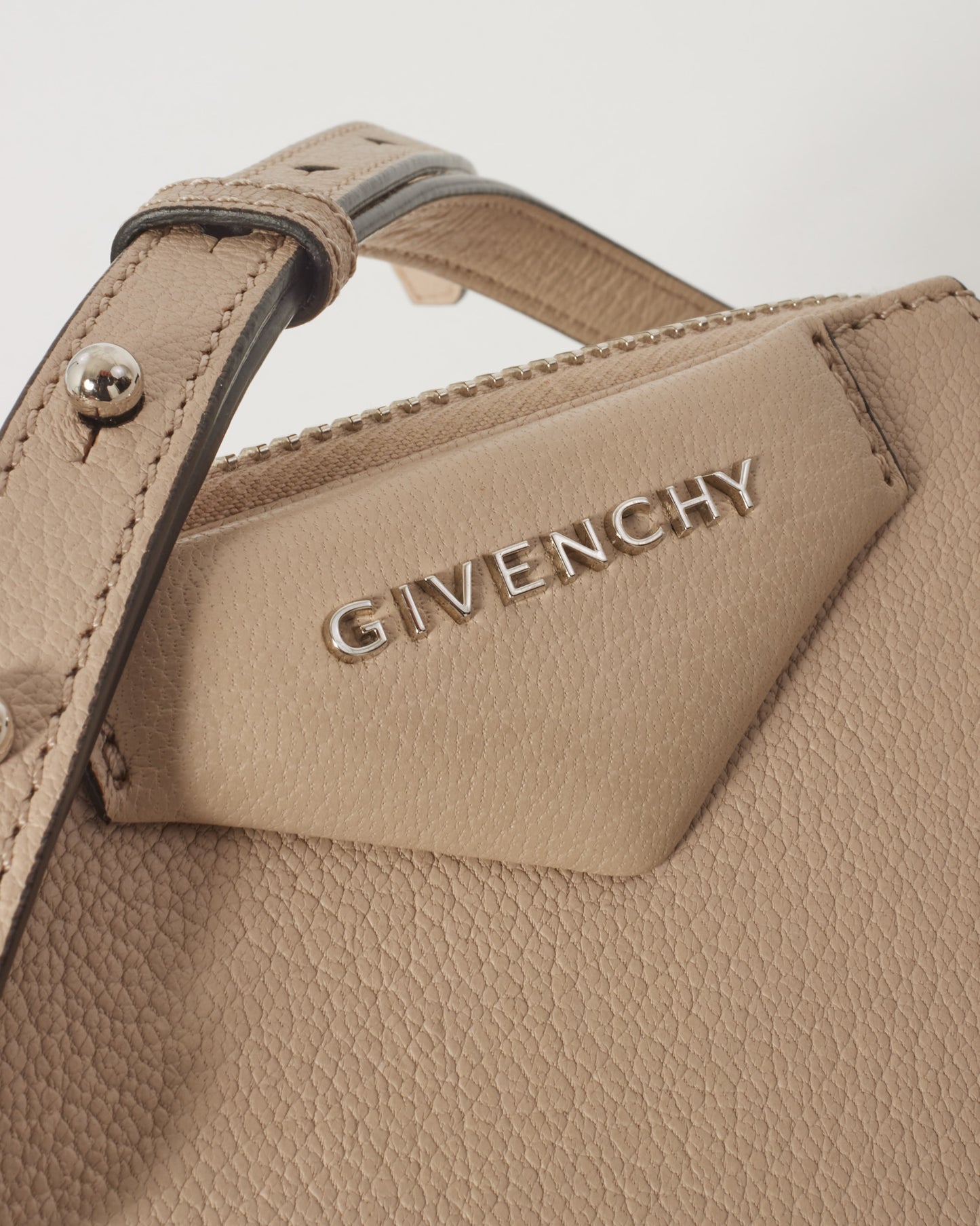 Givenchy Beige "Dune" Leather Nano Antigona Crossbody Bag