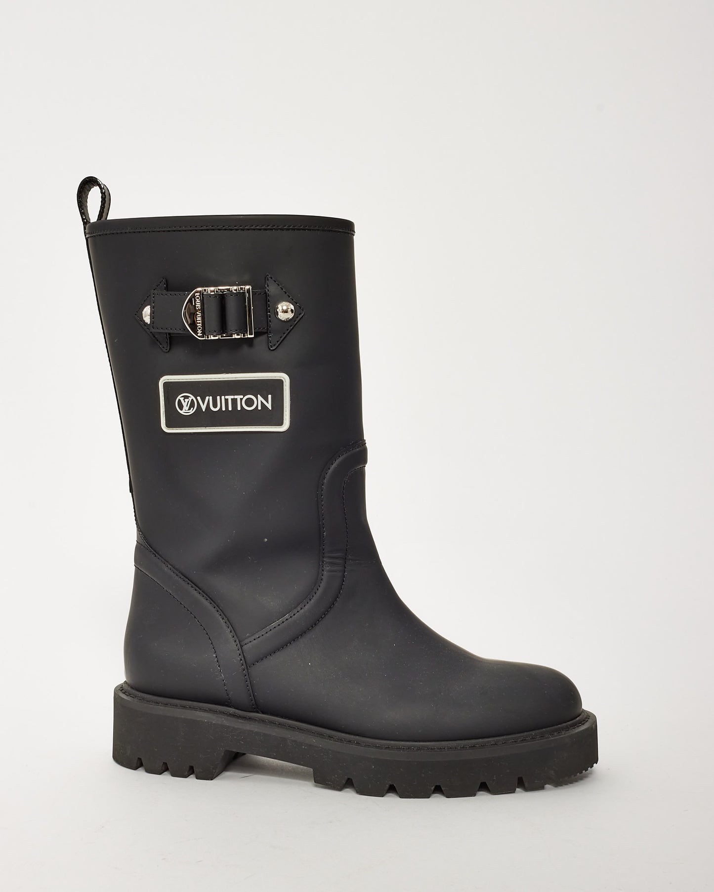 Louis Vuitton Black Rubber Territory Half Rain Boots - 37