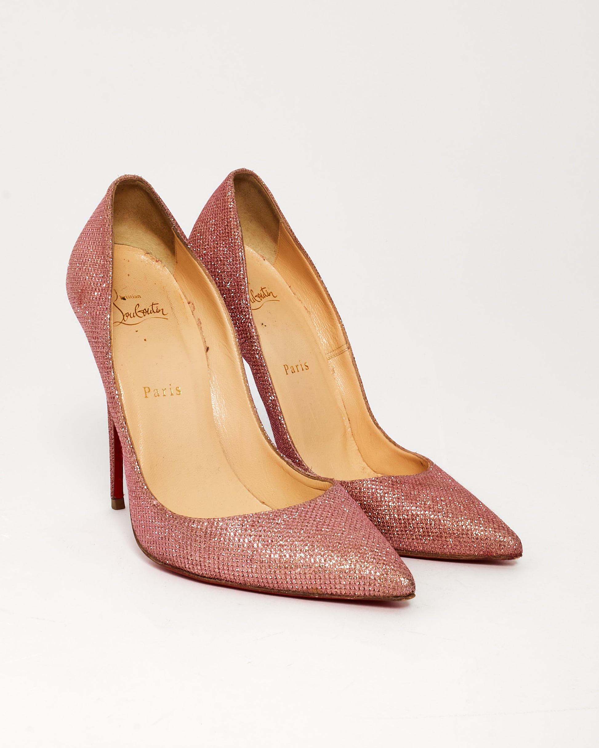 Patent Leather Louboutin So Kate Glitter Pumps So Kate Pink