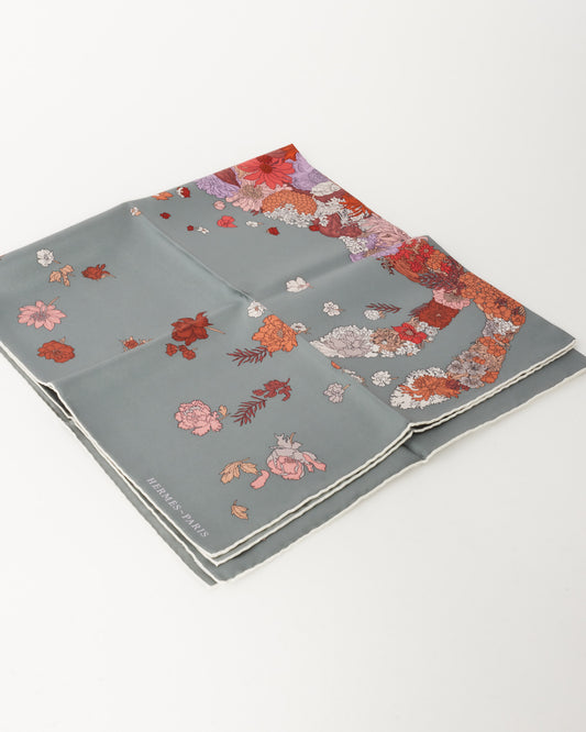 Hermès Grey & Pink Multi "Robe Legere" Silk Scarf