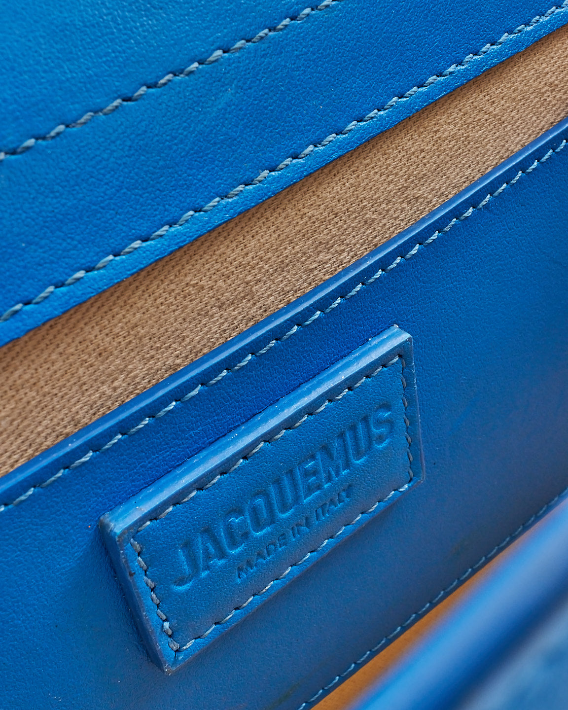 Jacquemus Blue Leather 'Le Grand Bambino' Bag