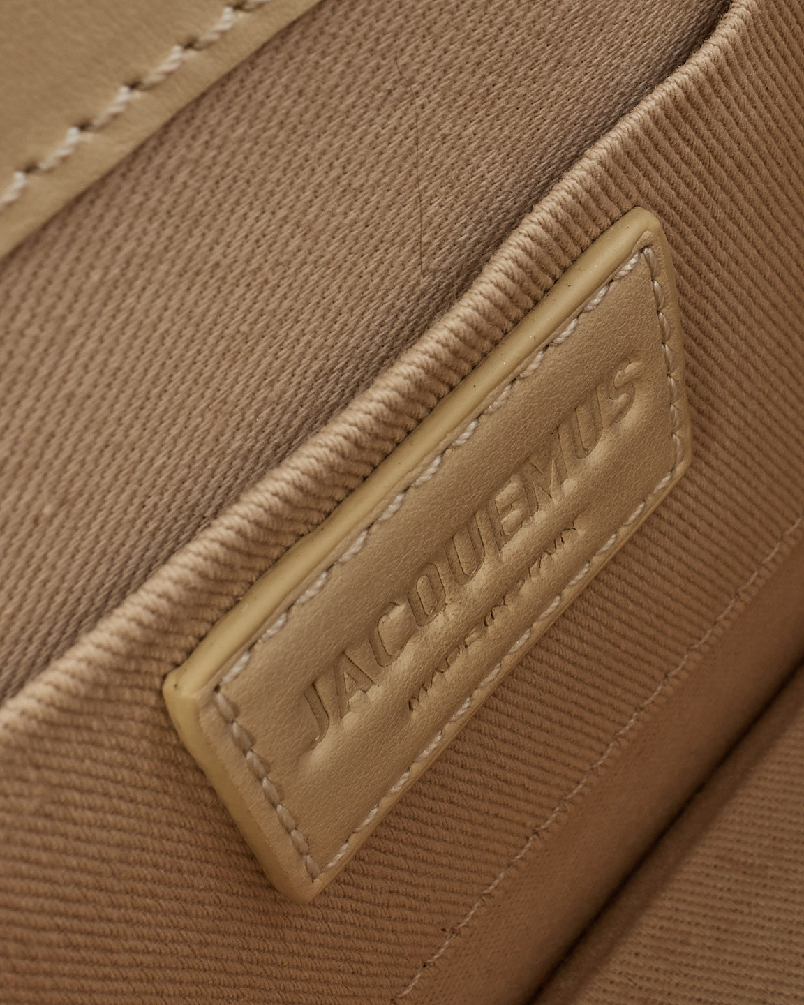 Jacquemus Cream Leather 'Le Chiquito Nœud' Bag