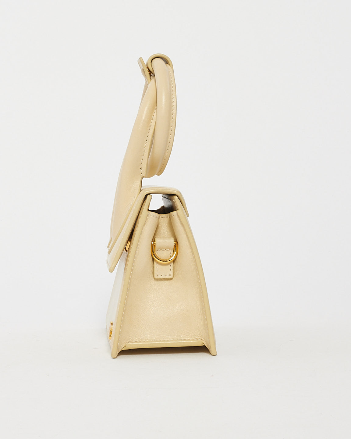 Jacquemus Cream Leather 'Le Chiquito Nœud' Bag