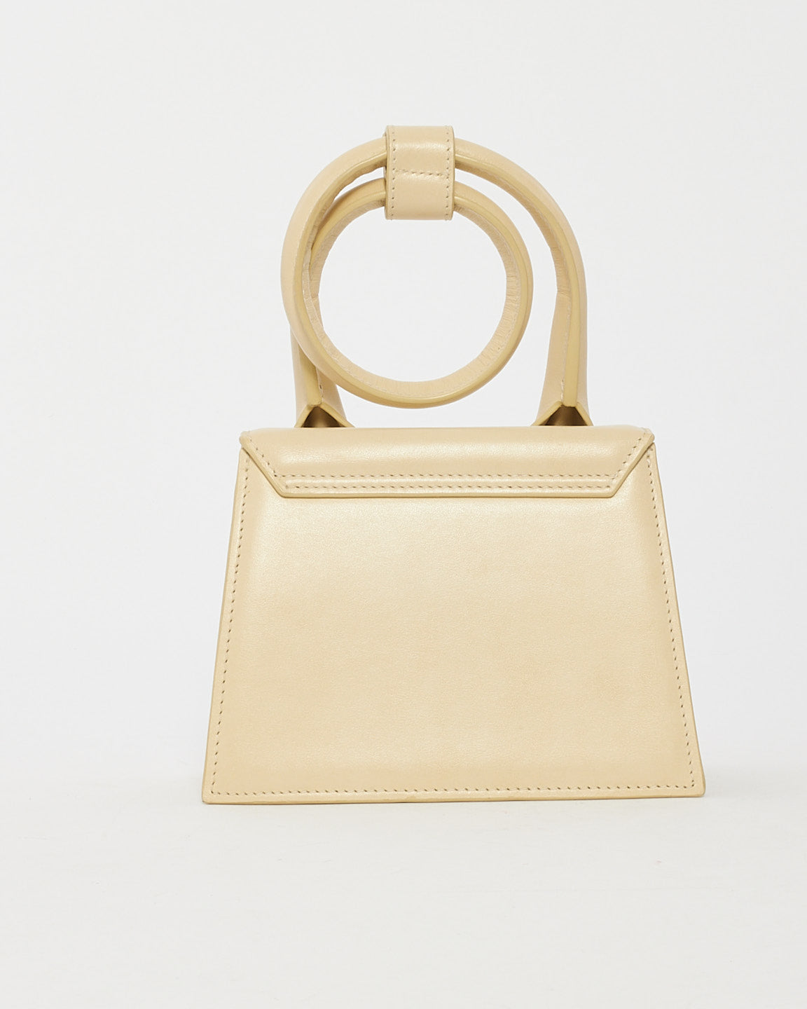 Jacquemus Cream Leather 'Le Chiquito Nœud' Bag