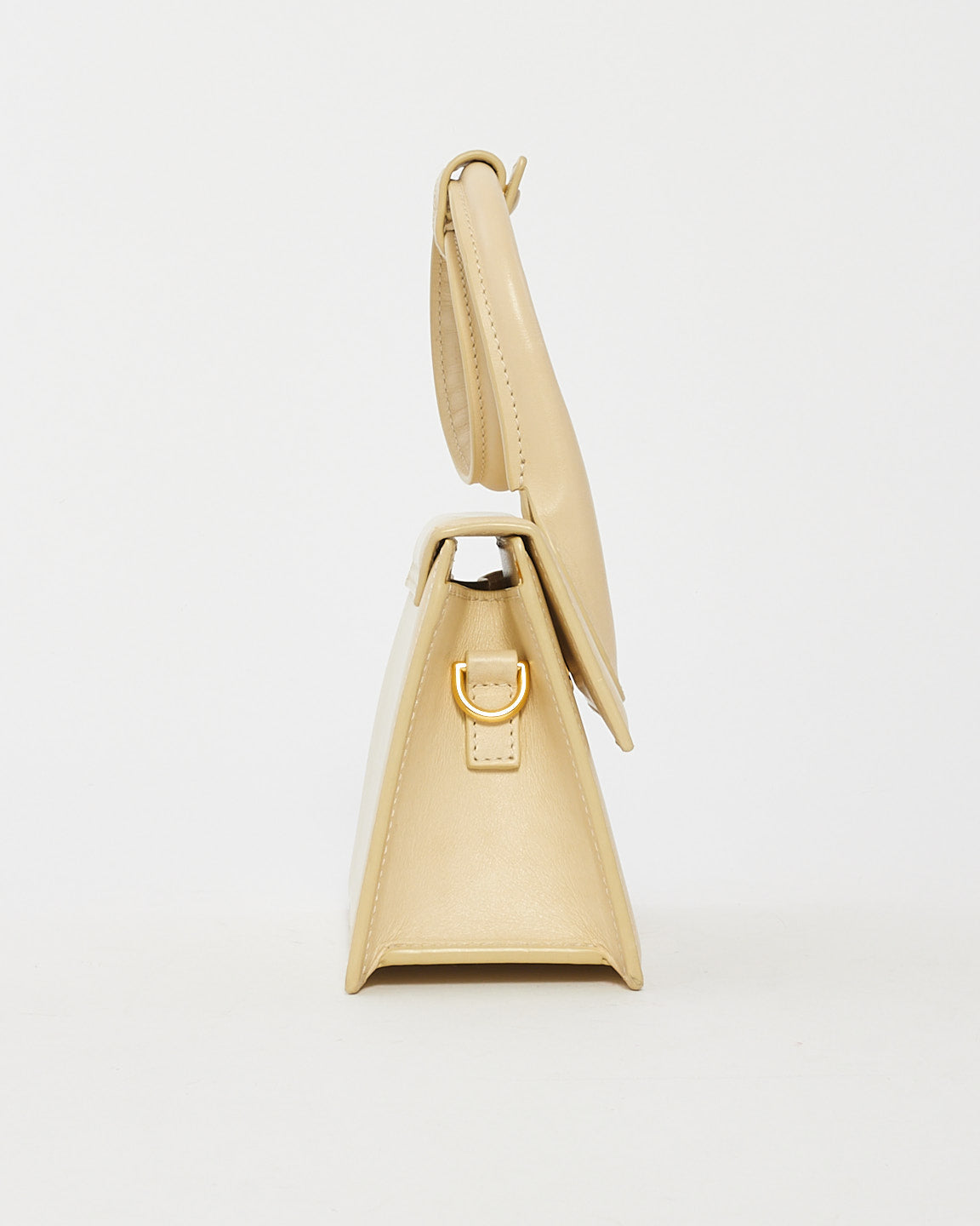 Jacquemus Cream Leather 'Le Chiquito Nœud' Bag