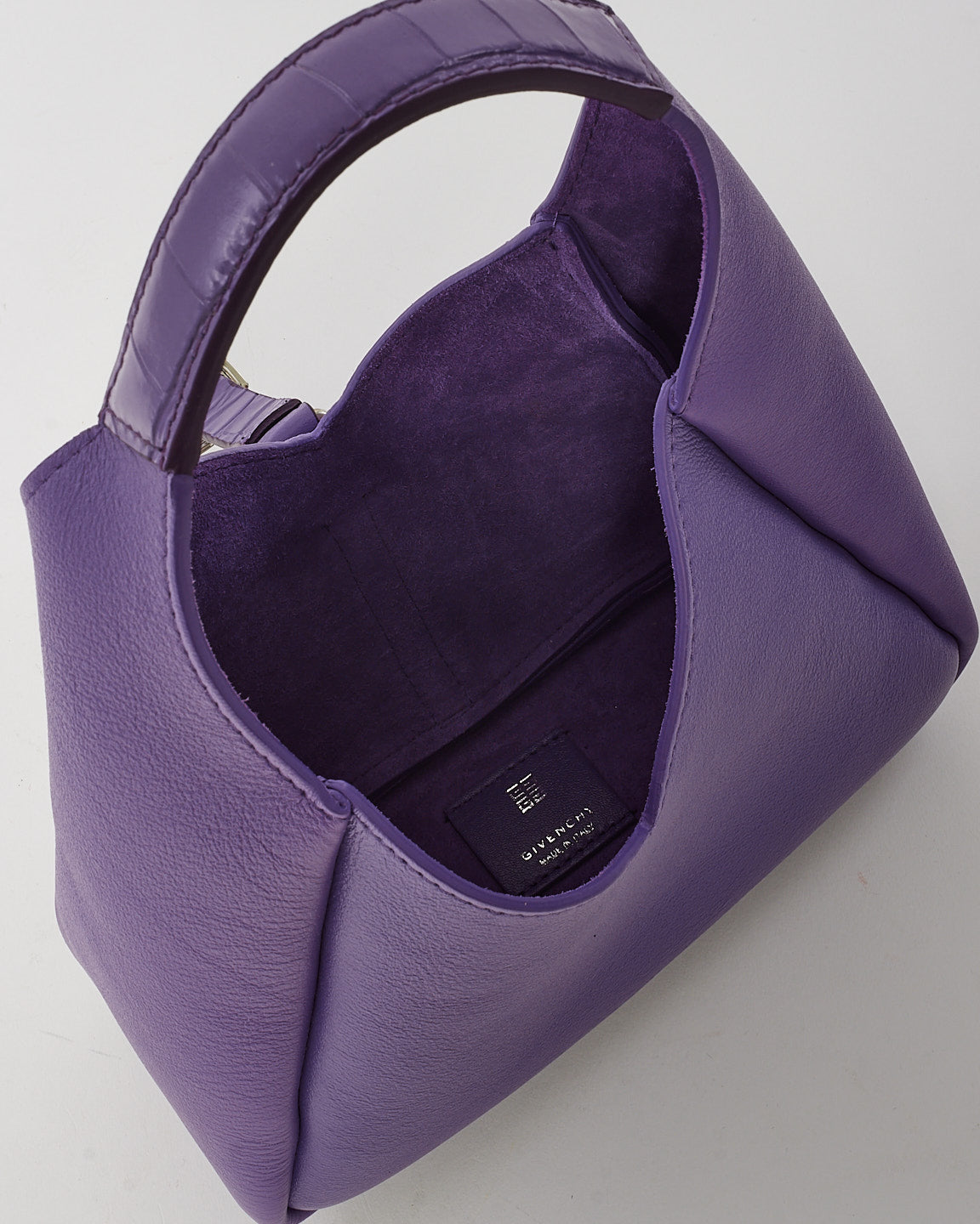 Mini sac à bandoulière G-Hobo en cuir violet Givenchy