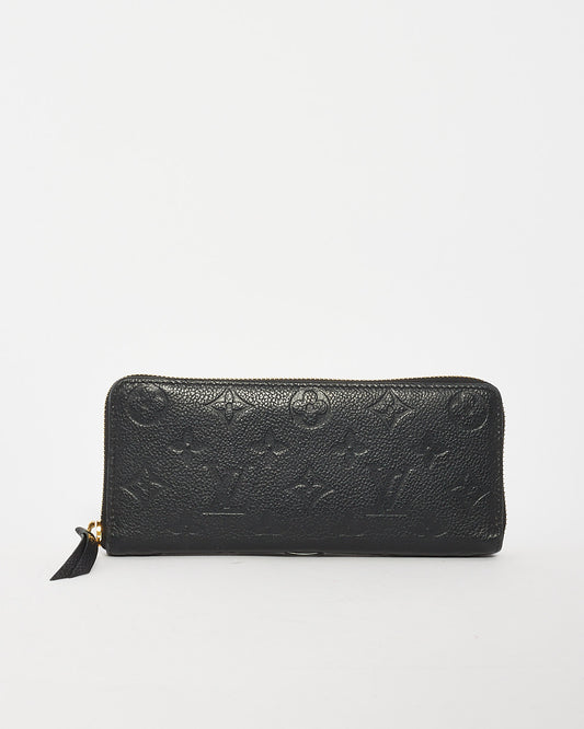 Portefeuille Clémence en cuir Empreinte monogramme noir Louis Vuitton