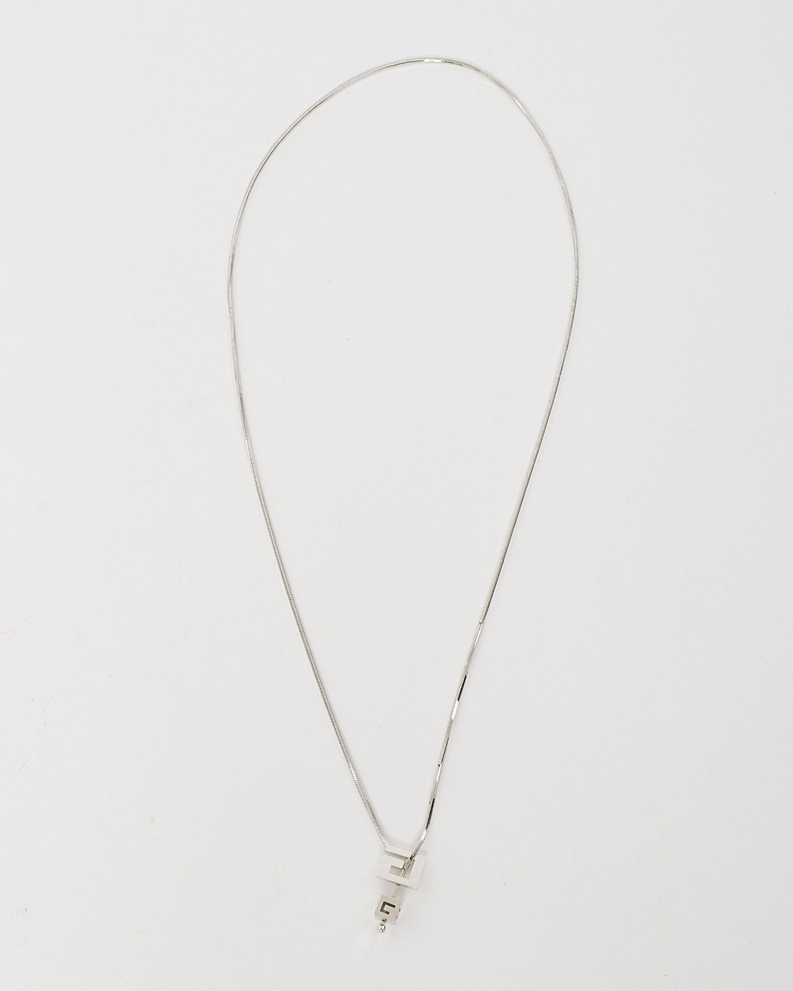 Collier Gucci en or blanc 18 carats avec logo G