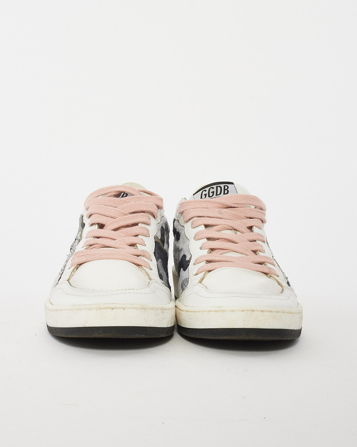 Golden Goose Pink & Grey Camo Ball Star Sneaker - 36