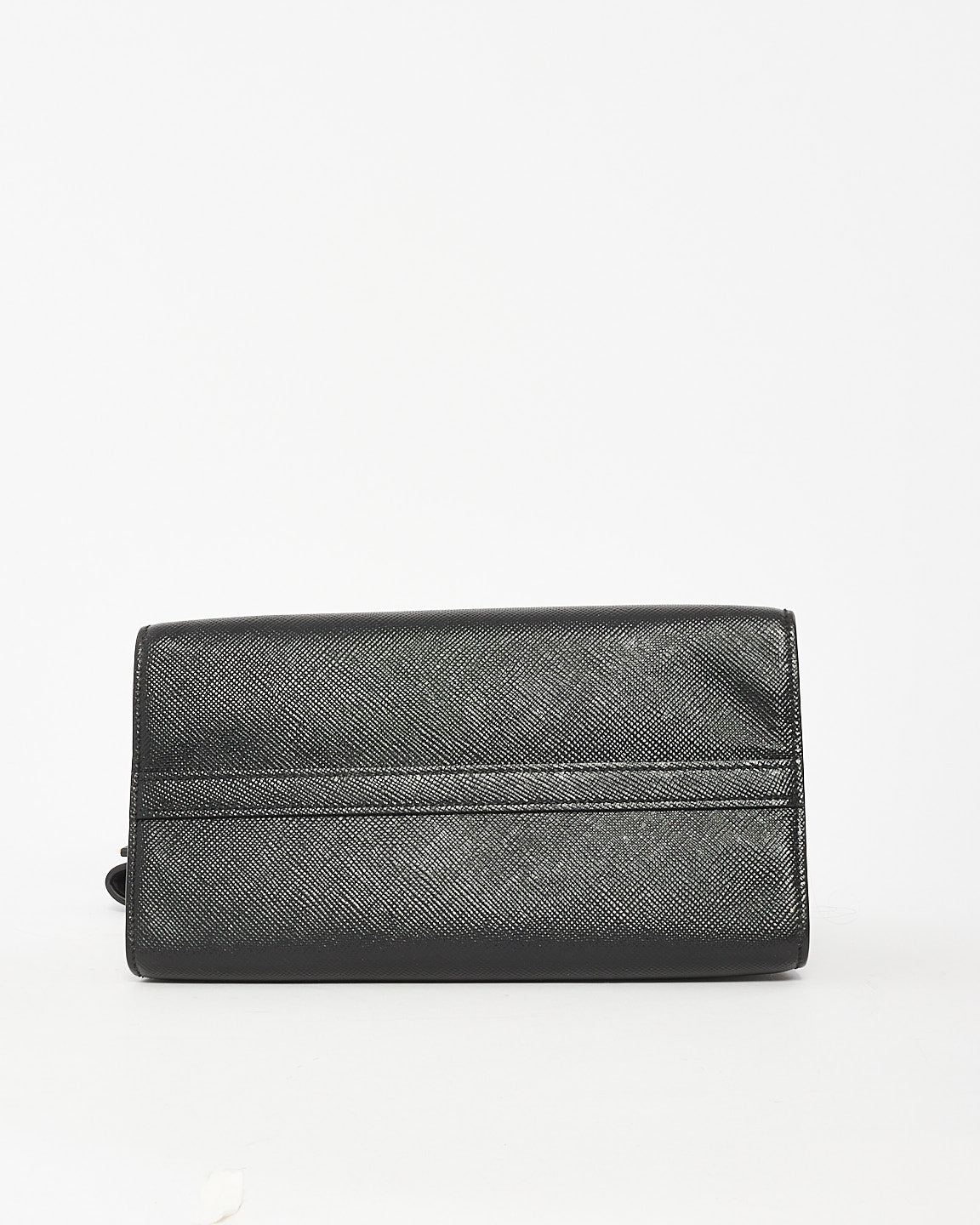 Petit fourre-tout monochrome en cuir saffiano noir Prada