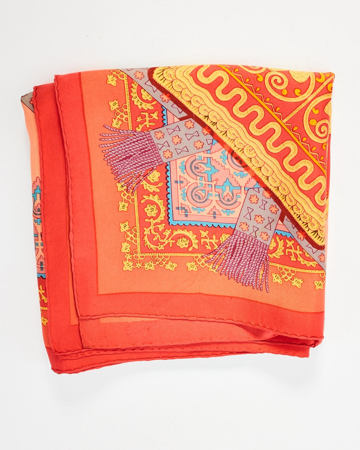Hermès Foulard Brin D'Or Orange Silk
