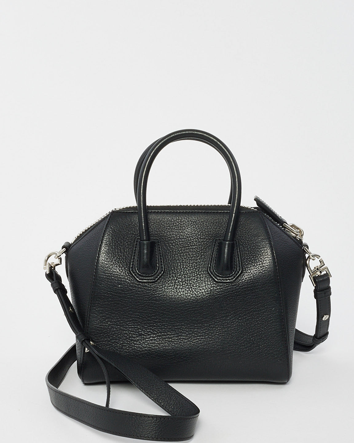 Buy Givenchy Black Grained Leather Mini Antigona Bag