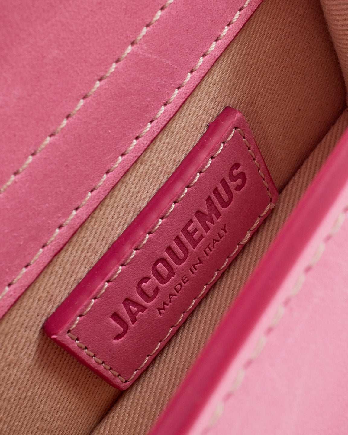 Jacquemus Pink Leather "Le Petit Bambino" Coin Pouch Bag
