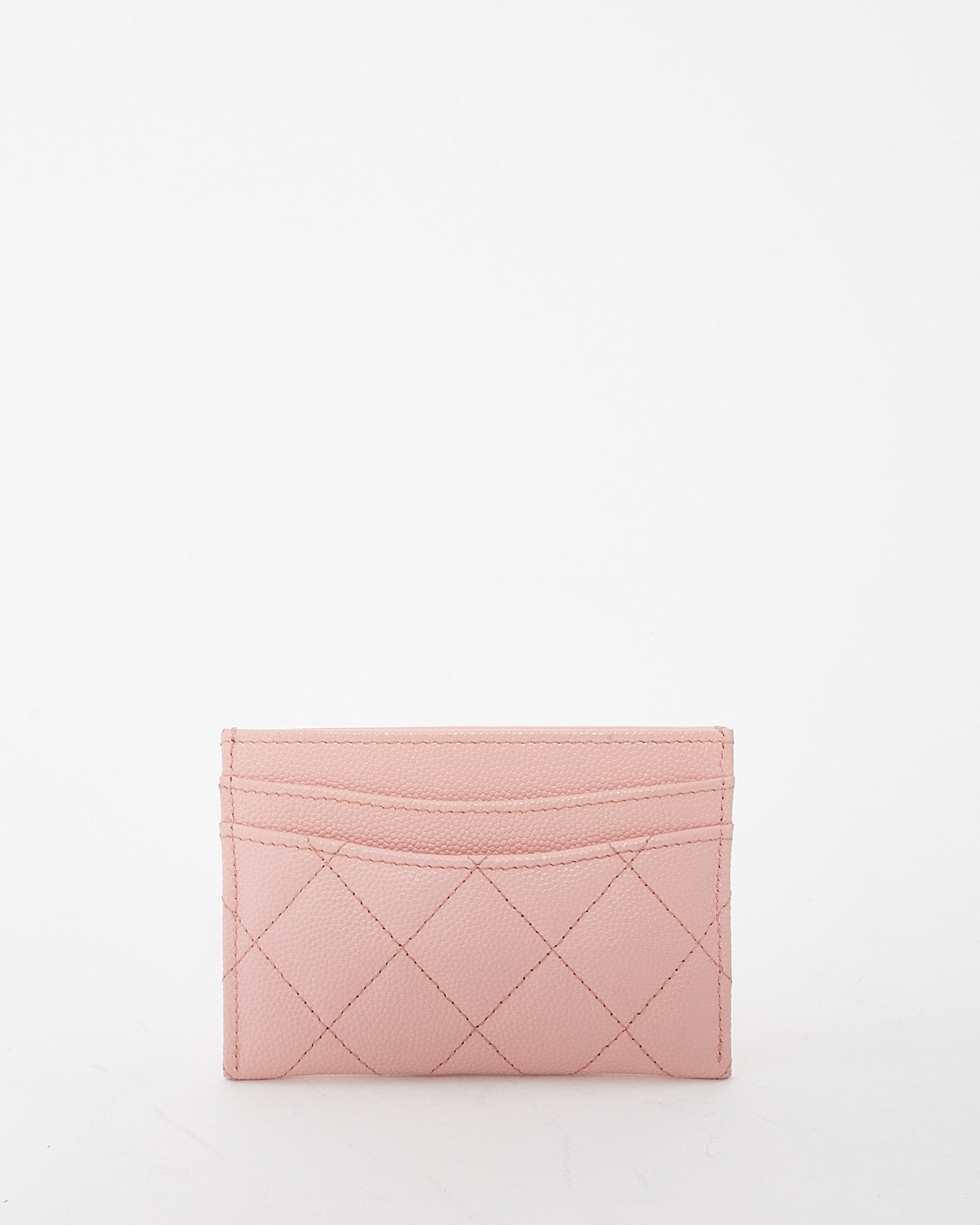 Chanel Pink Caviar Quilted Leather Card Holder