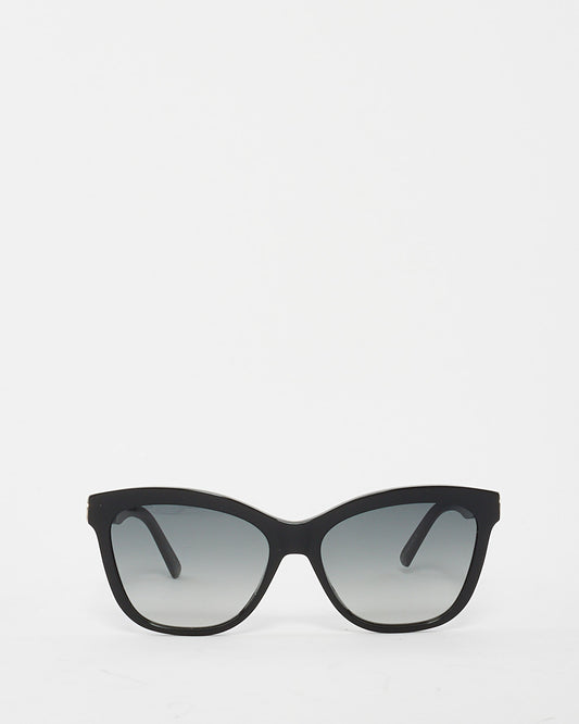 Dior Black Acetate Logo Wayfarer Sunglasses